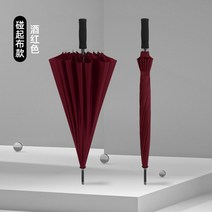체리 16 BONE 롱 컬러 바람 저항 블랙 장우산