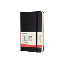 Moleskine 클래식 18개월 2021-2022 데일리 플래너 하드 커버 라지 (12.7 x 21cm(5 8.25인치) 블랙, Hard Cover