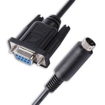 Alicat 질량 유량계 및 컨트롤러용 직렬 통신 케이블 D-sub 9 핀 DB9 암-미니 Din 8 RS232, 01 1.8M_01 Black