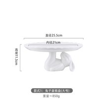 애프터눈 티 세트 홈 파티 디저트 플레이팅 커피 타임nordic fruit plate cute bunny plate 세라믹 플레이트 케이크 스탠드 홈 플레이트 주방 용품 스시, 1-1pcs-10인치