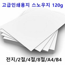 남도피앤피 스노우지 120g A4 B4 2절 4절 전단지 홍보물 카달로그 인쇄용지 레이저프린터, 8절 160매, 1개