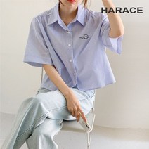 헤레이스 자수포인트 크롭셔츠 CHF22SS972