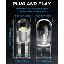 미니쿠퍼 악세사리 10x T10 W5W Canbus 자동차 LED 전구 BMW 미니 쿠퍼 R56 R53 E90 E46 F20 F10 E39 Z4, 05 Red_01 2PCS