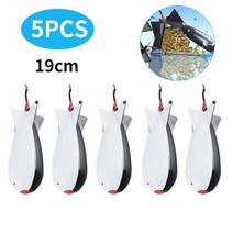 3/4/5PCS 잉어 낚시 로켓 피더 14.5cm 19cm Spod 폭탄 플로트 미끼 홀더 펠렛 액세서리, [12] 5PCS 19CM White