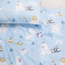 이지베이비 인견 어린이집 낮잠이불 세트(마이크로화이바베개솜), 03_폴라랜드 블루_인견SET_마이크로