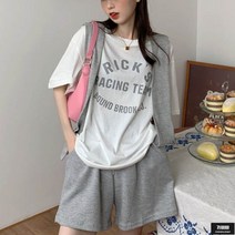 가바바 여성 반팔 트레이닝복 세트 가볍게 입기 좋은 파스텔톤 여름 트레이닝복 세트 G61113