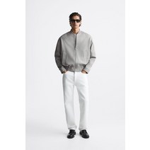 국내정품 ZARA 자라 라이오셀 블렌드 봄버 재킷 - 미디움 그레이