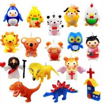 만들기자랑이야코양초 모음/만들기재료/칼라클레이/양초 만들기/공예재료/공예아트, 공룡나라-티라노사우루스