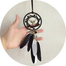 차량용 미니 썬캐쳐 드림캐쳐 차장식 향수볼 차안꾸미기 4종, 옵션1 - 블랙