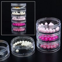 5단 투명 원형케이스 대형 악세서리보관함 악세사리보관함 악세사리케이스 수납케이스 원형투명케이스 악세사리수납함 약케이스