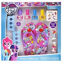 My Little Pony Baby Spa Set Kids Washable Polish Nail Buffer Nail File Sandals Size (10-11) and, 1