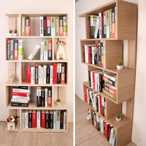 레어리 와이드책장 책꽂이 3단 4단 5단 국내제작 소나무공방, 자연무늬