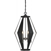 Westinghouse Lighting 6367700 Coltin Six-Light 실내 샹들리에 어두운 백랍 악센트가있는 무광 검정색