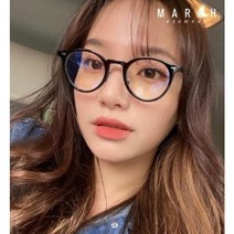 민선안경 마치아이웨어 에반 라운드코패드뿔테 블루라이트차단 시력청광 학생뿔테