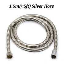 샤워 스프레이 스마트 온도 표시 LED 4가지 모드 조절 가능한 고압 절수 분무기 욕실 부품, [19] Silver Hose, [19] Silver Hose