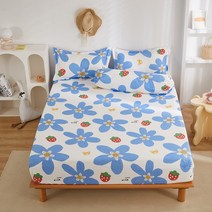 라지킹침대 Winter Bed Cover Polyester Fitted Sheet King Queen Size Bedspread All-around Elastic Rubber Ba, [06] Roller Pillowcasex1, [07] 7