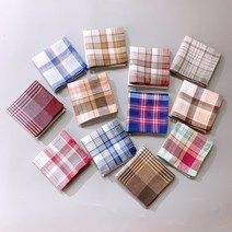 라이팡팡 12개의 남성 클래식 빈티지 순면 손수건 여성 정사각형 휴대