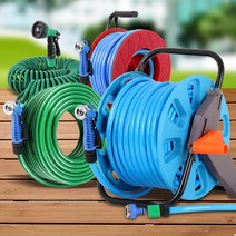 릴 코일 호수 수도 청소 고무 세차 분사기 물 호스, 다용도세차호스15M