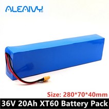 36V 10S3P 20AH 충전식 배터리 18650 리튬 팩 250W-600W 스쿠터 전기 자전거 20A BMS + XT60 포함, T-PLUG