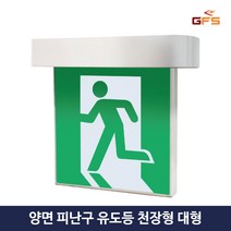 비상구 유도등 화재 대피 소방 피난구 유도등 LED 대형 양면 천정형 GFS, 1.방향없음