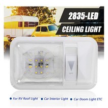 카라반 캠핑 카 트레일러 수리 RV 인테리어 조명 12V LED 밝은 천장 교체 트레일러 캠핑 차량 자동차 액세, 한개옵션0