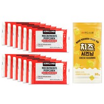 커클랜드 시그니처 전자레인지 팝콘 1 116g + 치즈 시즈닝 10g, 1116g+10g