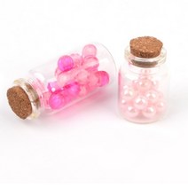 미니 코르크 마개 데코 보틀 원형 유리 병 학 장식 보관 인테리어 소품, 사이즈, 30x60mm, 1개