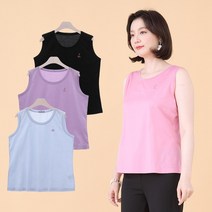 애비뉴투지 엄마옷 돛단배 실켓 면 여성 여름 무지 민소매 나시 티셔츠 A06109 50대 60대 중년여성의류