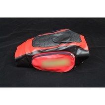 혼다 CG125 연료 탱크 보호 커버, 레드 블랙, 1개