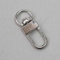 D형 키링 부자재 차키 증사 포카 홀더 포토 카드 열쇠 고리 부자재 실버 5개 어린이집 가방 유치원 메이커 사진 재료 연결 차 네임택 만들기 회전