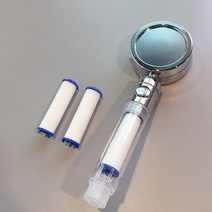 절수형 필터샤워기 3단계 수압조절 필터+2개, 샤워기1+리필용필터3개