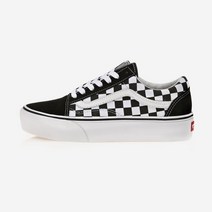 반스 올드 스쿨 플랫폼 CHECKERBOARD BLACK TRUE WHITE 스니커즈 운동화 국내매장판
