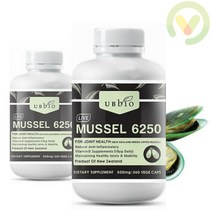 유비바이오ㅣ뉴질랜드 초록입홍합 그린머슬 6250mg 360캡슐 2개, 1개, 기본