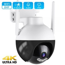 4K 8MP 와이파이 PTZ 카메라 4MP Ai 인간 감지 비디오 감시 야외 컬러 IR 야간 클라우드 CCTV 홈 보안, 8MP NO SD Card_CHINA | 미국 플러그
