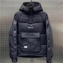 빅사이즈 남성 아노락 패딩 캐주얼 오버핏 두꺼운 남자 무지 후드 다운 상의 Anorak padding KB0796