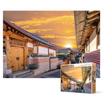 챔버아트 한옥마을 북촌 - 1000피스 한국풍경 풍경퍼즐 직소퍼즐 2 서울풍경 8WA71BEA, 1개, 1개