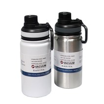 일본 하코야 스텐레스 텀블러 보온보냉병 400ml 화이트/실버, 화이트