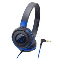 오디오 테크니카 온이어 헤드폰 ATH-S100 BGR, 마이크 없음, 블랙 블루