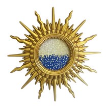 엔틱 거울 프렌치 원형 매장소품 빈티지 베네치안 거실 카페 고급 14, 안전, 앤티크 골드 80x80cm+정자화