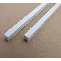 사각 파이프 각 아연 1/2/5/10pcs 직경 2mm/4mm 사각형 ABS 플라스틱 솔리드 튜브 파이프 길이 250mm DIY, 02 4mm, 02 2pcs