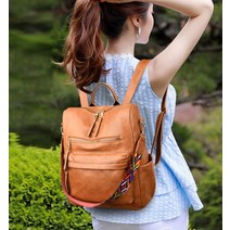 패션시그널 트랜즈버스 지퍼 스퀘어 백팩.