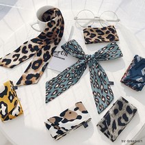 스카프/쁘띠 레오파드 트윌리 스카프/패션