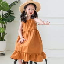 미니로이 네트 민소매 나시 봄 여름 주니어 여아 원피스