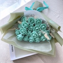 더 라넌큘러스 플라워 + 프리미임 비누꽃다발 20송이, 민트