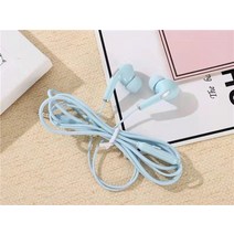 이어폰 가성비 마이크가 내장 된 이어폰 3.5mm 인 유선 헤드폰 스마트 폰용 슈퍼베이스 헤드셋 제어 스피, 02 파란