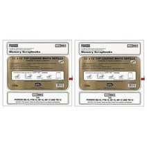 Pioneer Post Bund 탑 로딩 페이지 프로텍터 화이트 인서트 포함 30.5 x 30.5 cm 5팩 ((2팩) 30.5 x 30.5 cm)