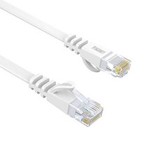 LAN 케이블 플랫 5M 카테고리 6 RJ45 CAT6 이더넷 케이블 네트워크 케이블 부드러운 STP 손톱 부러짐 방지 실드 모뎀 라우터 PS3 PS4 Xbox 등에 대응 화이트