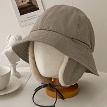 키메라제이 팔랑 양털 귀도리 버킷 벙거지 모자 3color
