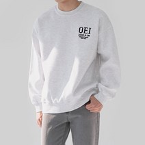 스타일에스 남자 봄 가을 오버핏 헤비 라운드넥 OEI 맨투맨