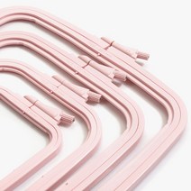 터키 너즈 플라스틱 핑크 사각 수틀 프랑스자수 십자수, 터키너즈 핑크-19.5cm x 22cm